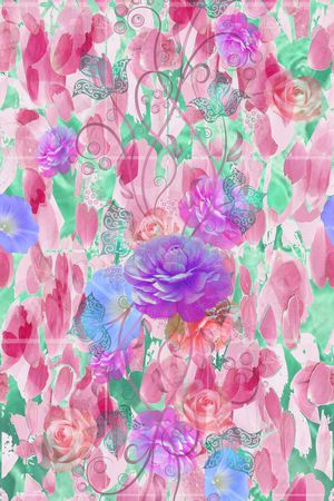 活力 青春 优雅 清新印花华亿平台图片