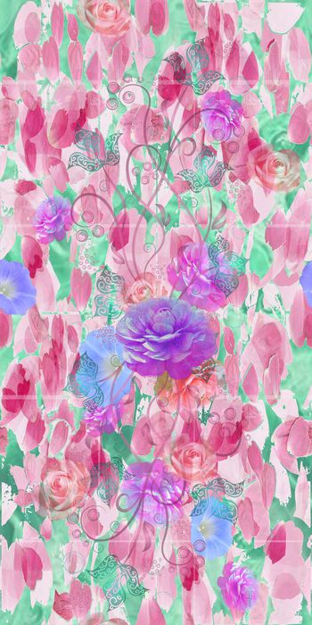 活力 青春 优雅 清新印花华亿平台图片