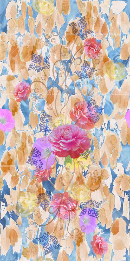 活力 青春 优雅 清新印花华亿平台图片