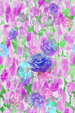 活力 青春 优雅 清新印花华亿平台图片