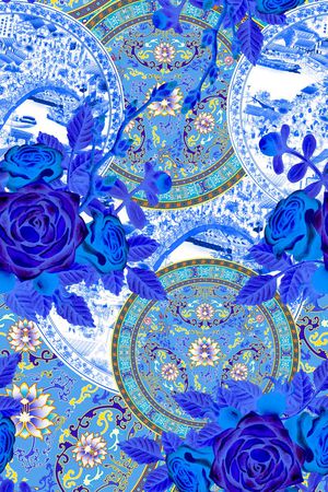 MAX-中国风印花华亿平台图片