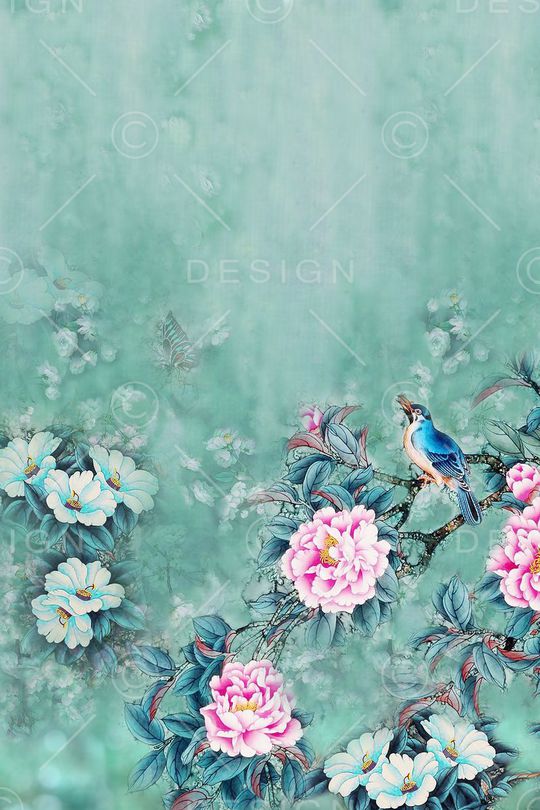 牡丹印花华亿平台图片