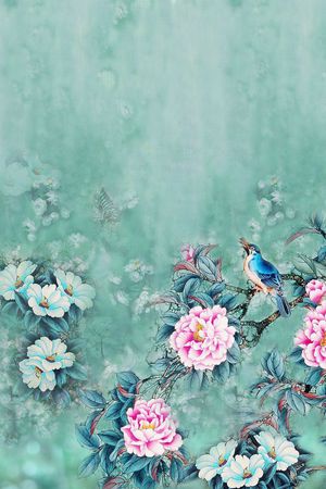 牡丹印花华亿平台图片