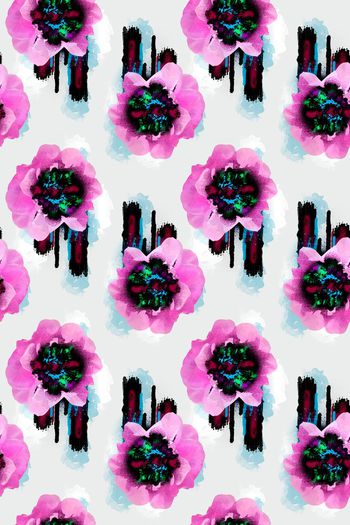 508433-原创手绘潮流水彩水墨抽象花卉  花