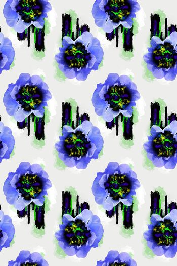 508435-原创手绘潮流水彩水墨抽象花卉  花