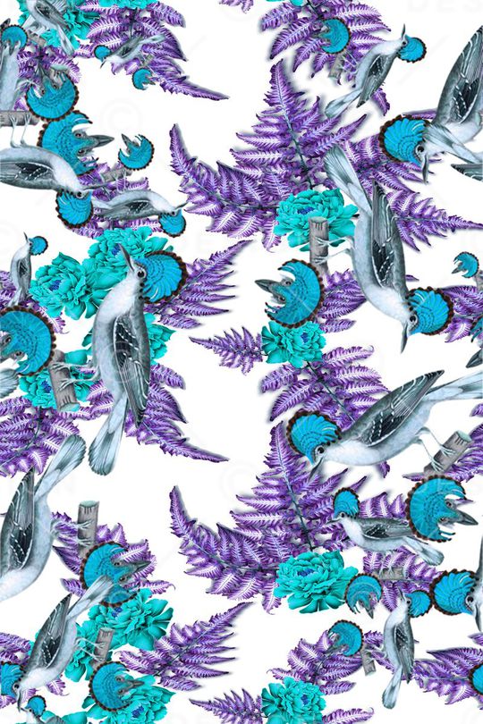 鸟花草印花华亿平台图片