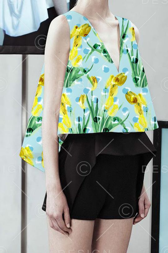 甜美 清新印花华亿平台图片