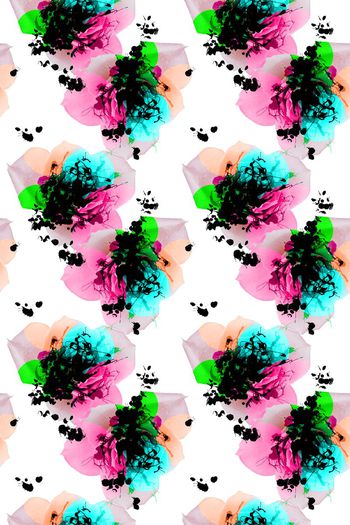 508487-原创抽象墨点泼墨花卉  时尚清新 