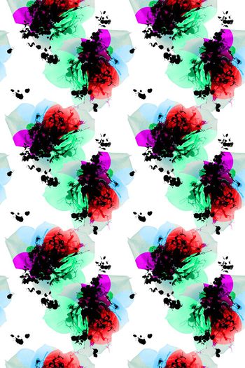 508489-原创抽象墨点泼墨花卉  时尚清新 