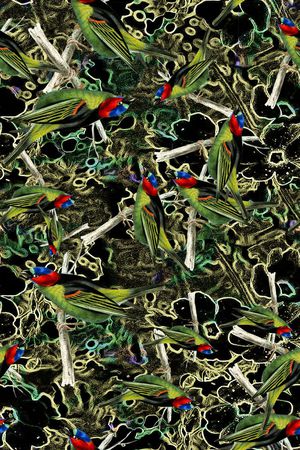 吉祥色调印花华亿平台图片