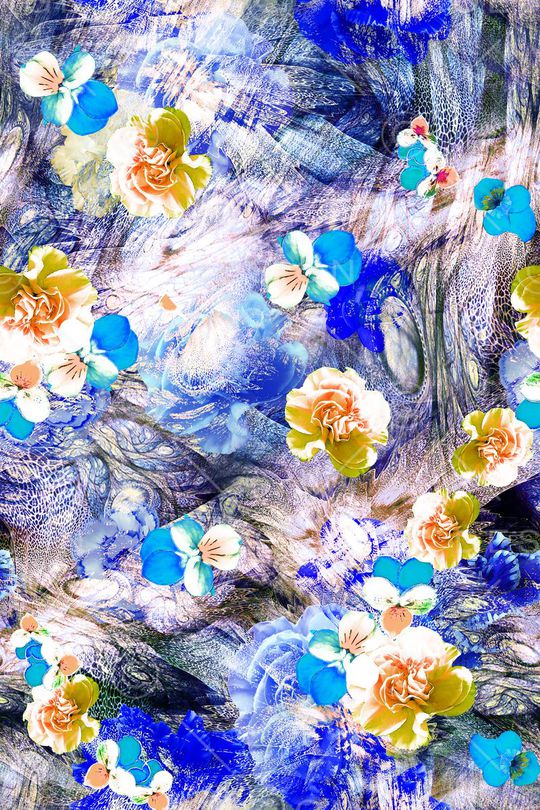 水墨印花华亿平台图片