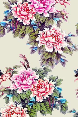 中国风印花华亿平台图片