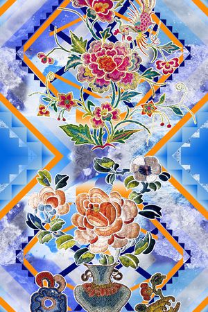 MAX-中国风印花华亿平台图片