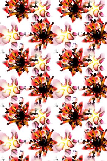 508761-原创抽象时尚流行花卉  豹纹底纹 