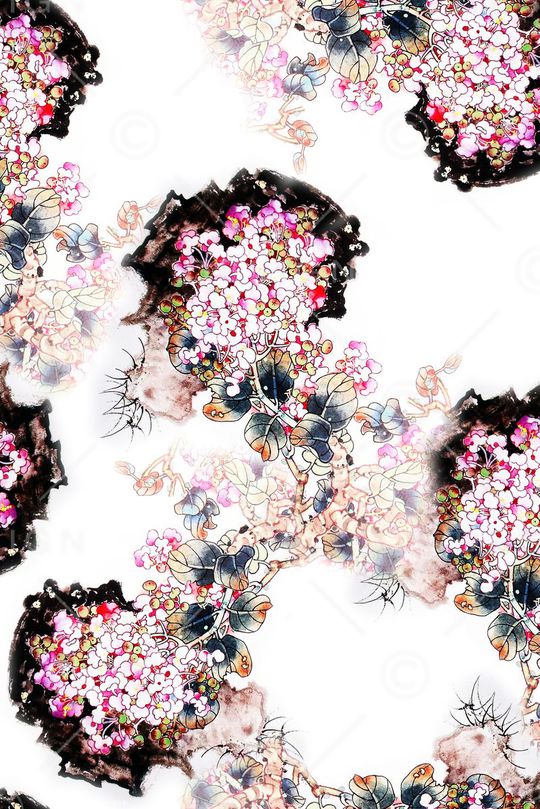 中国风印花华亿平台图片