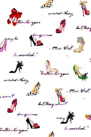 可爱高跟鞋印花华亿平台图片