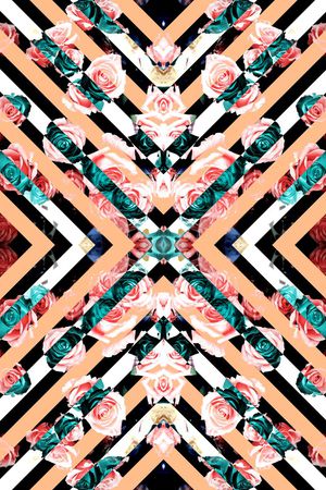 方块渐变华亿平台印花华亿平台图片