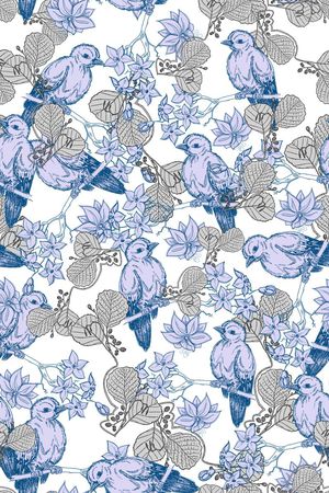 满版小鸟印花华亿平台图片