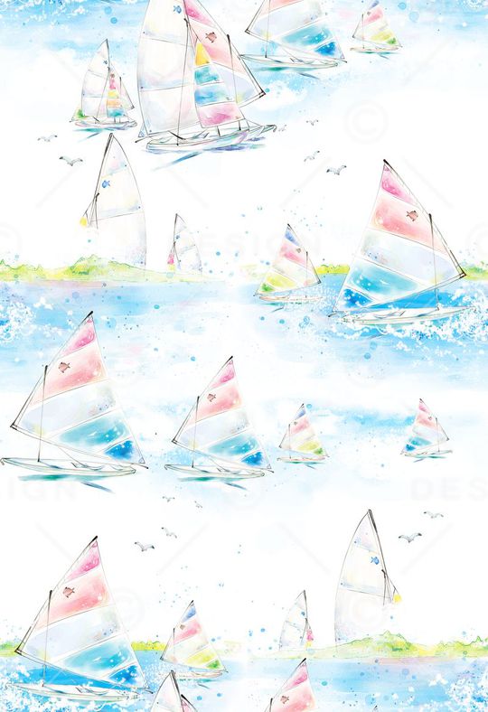 写意风景景观印花华亿平台图片