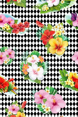 马赛克印花华亿平台图片