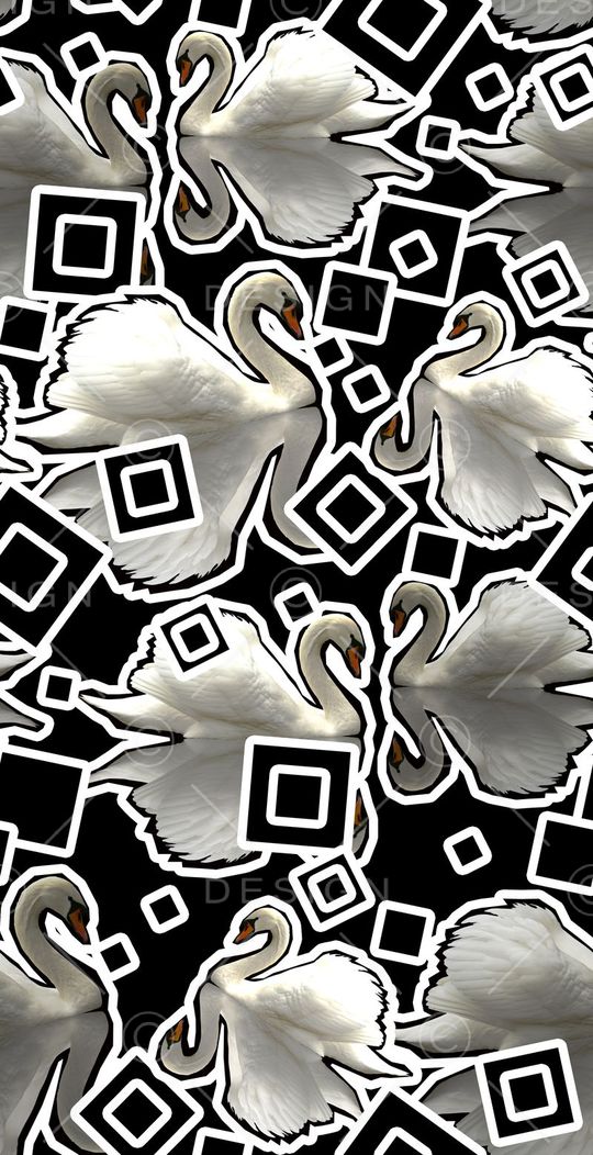 白天鹅印花华亿平台图片