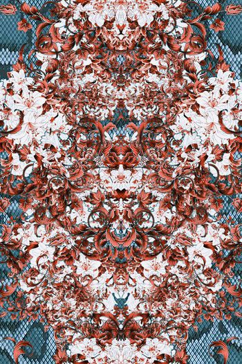 509044-欧式宫廷风蛇纹底和平花男装卫衣衬衣