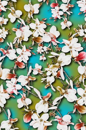 花卉印花华亿平台图片