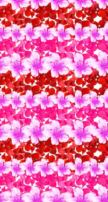 509263-流行时尚青色花瓣花卉印花-青花瓷系