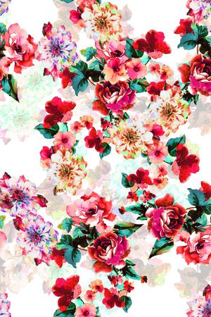 花卉印花华亿平台图片