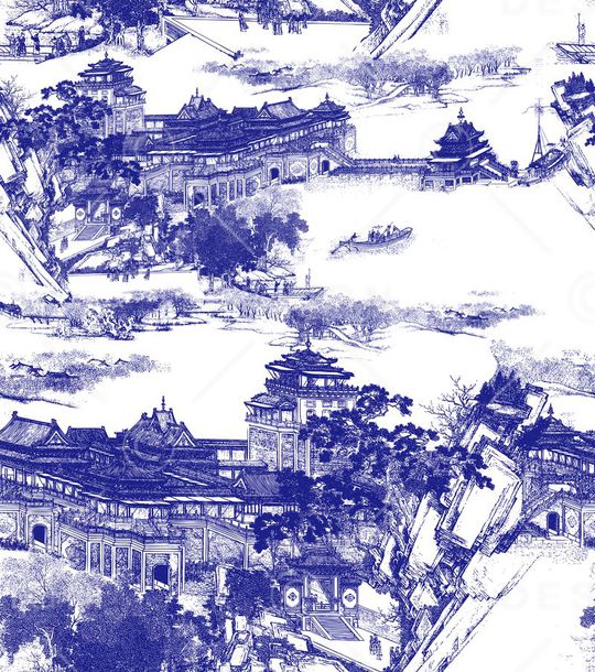 MAX-中国风印花华亿平台图片