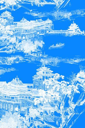 MAX-中国风印花华亿平台图片