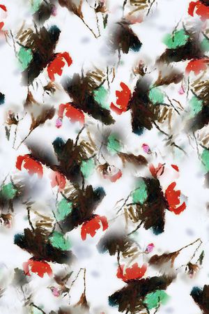 水墨印花华亿平台图片