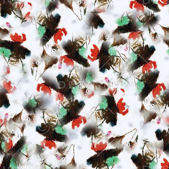 水墨印花华亿平台图片