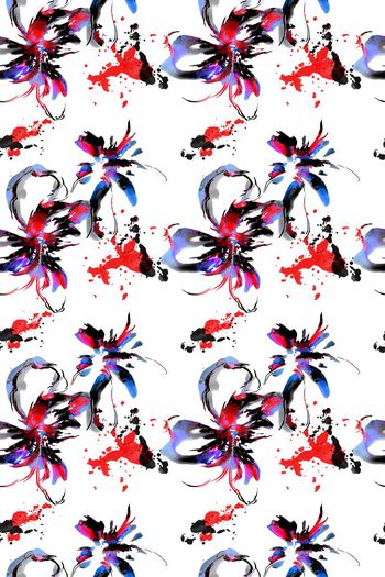 509388-高端原创手绘水彩水墨抽象花卉  小