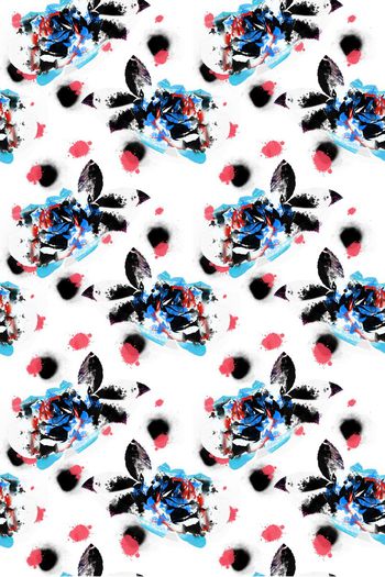 509397-高端手绘水彩水墨 时尚清新小碎花 