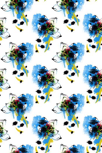 509410-高端原创抽象水彩手绘系列  清新小