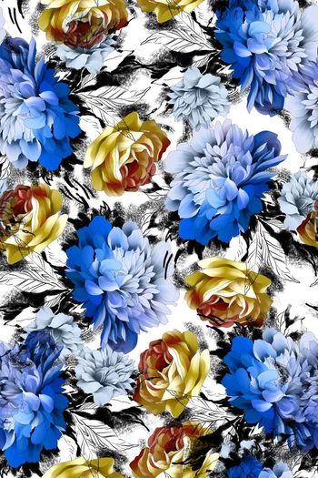 509436-原创时尚大牌花卉高雅手绘华亿平台