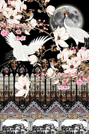 潮流时尚印花华亿平台图片