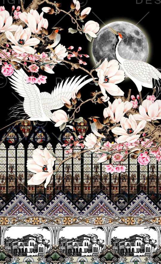 潮流时尚印花华亿平台图片