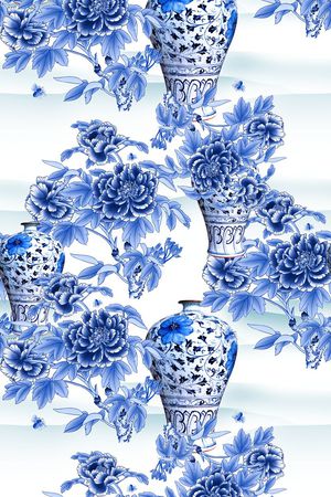 MAX-中国风印花华亿平台图片