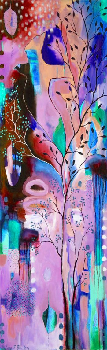 509460-手绘油画色块长丝巾，抽象几何长丝巾