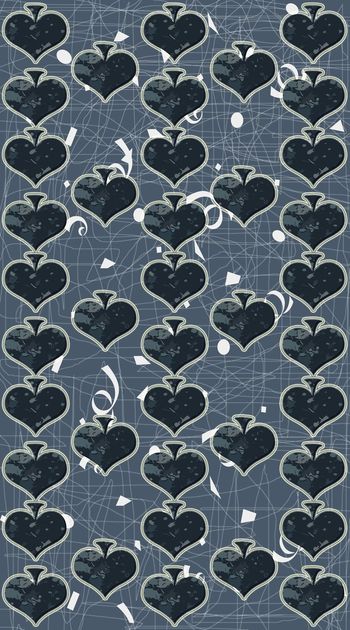 509555-灰蓝色底花心