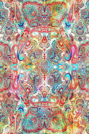 腰果纹印花华亿平台图片