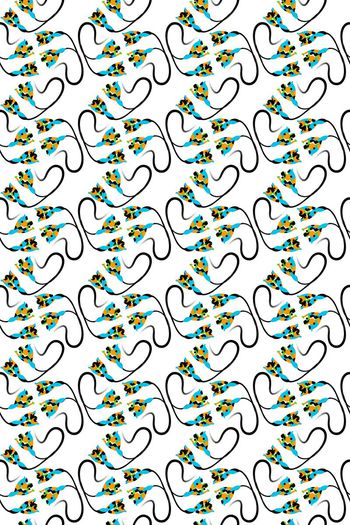 509586-原创抽象手绘时尚线条  花芯元素 