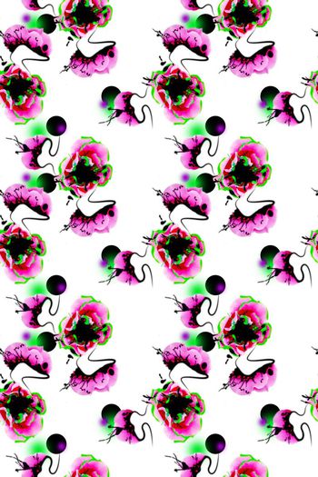 509590-原创手绘风格水彩花瓣  清新小碎花