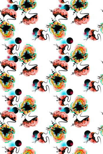 509591-原创手绘风格水彩花瓣  清新小碎花