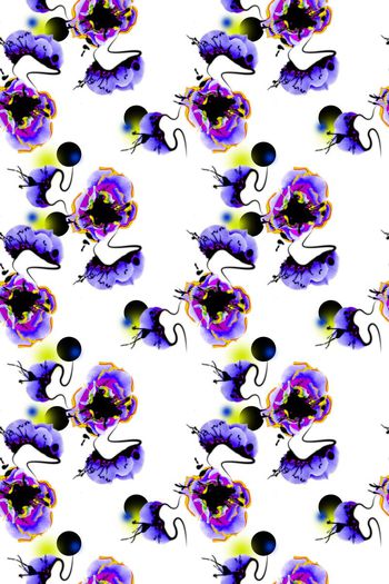 509592-原创手绘风格水彩花瓣  清新小碎花