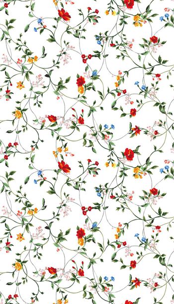 509724-欧美流行时尚清新无限绿叶小花 家纺