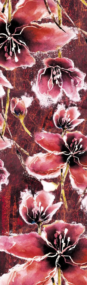 509727-手绘油画抽象百合花卉经典围巾华亿平台