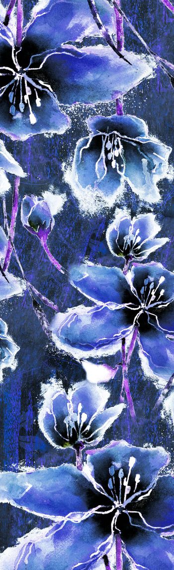 509728-手绘油画抽象百合花卉经典围巾华亿平台